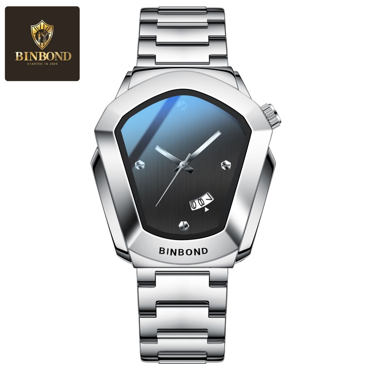 ⌚️ساعت بین باند مدلی نو  بوگاتی مناسب آقایان   مقاوم دربرابر آب برندشرکتی  دارای روز شمار  ضخامت ۱۱میل  قطر صفحه ۴۵میل بند استیل فولاد شیشه رفلکس قفل دو پروانه  موتور کوارت