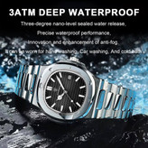 POEDAGAR New collection ✨️ Original watch 《highe quality》 🔥پوداگار مربعی خاص برند شرکتی شب نما بند استیل مقاوم دربرابر آب شیشه معدنی رنگ ثابت قفل سگک دوپروانه ای موتور کوارتز