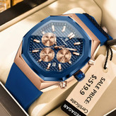 poedagar New collection ✨️ Original watch 《highe quality》 🔥پوداگار مقاوم دربرابر آب🏊♂💦 رفرانس P893 سه موتور فعال دارای روز شمار صفحه شب نما برند شرکتی بند رابر ضدآب شیشه معدنی رنگ ثابت قفل کمربندی موتور کوارتز