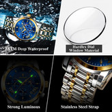 🔘 POEDAGAR 2026 Original watch 《highe quality》 🔥پوداگار مدلی نو کرنوگراف رفرانس 813B دارای روز شمار نمایش مون استار عقربه شب نما برند اورجینال شرکتی بند استیل ضدآب تا عمق بالا رنگ ثابت قفل دو پروانه موتور کوارتز