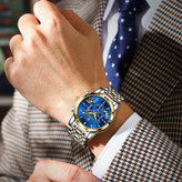 🔘 POEDAGAR 2026 Original watch 《highe quality》 🔥پوداگار مدلی نو کرنوگراف رفرانس 813B دارای روز شمار نمایش مون استار عقربه شب نما برند اورجینال شرکتی بند استیل ضدآب تا عمق بالا رنگ ثابت قفل دو پروانه موتور کوارتز