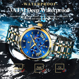 🔘 POEDAGAR 2026 Original watch 《highe quality》 🔥پوداگار مدلی نو کرنوگراف رفرانس 813B دارای روز شمار نمایش مون استار عقربه شب نما برند اورجینال شرکتی بند استیل ضدآب تا عمق بالا رنگ ثابت قفل دو پروانه موتور کوارتز